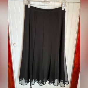 Womens Soft Works Sheer Lined Maxi Skirt Black Size Small